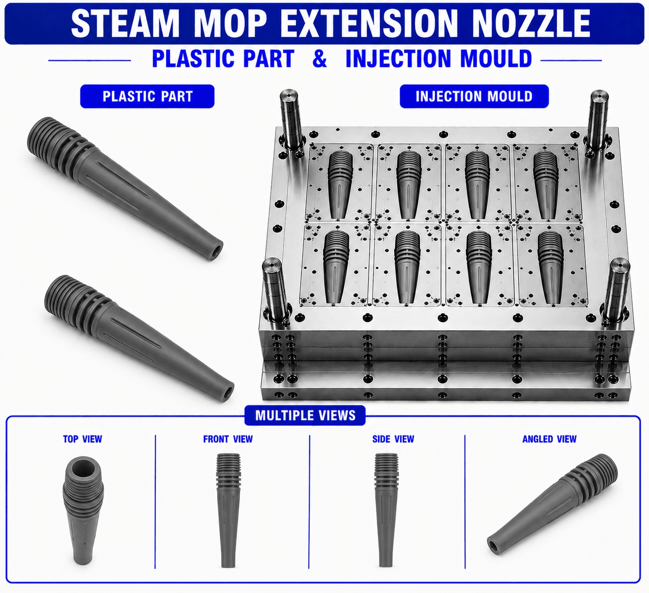 Steam Mop Plastic Extension Nozzle Mould and Moulding Service